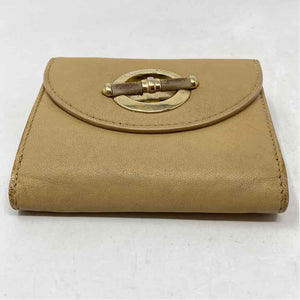 Pre-Owned Christian Dior Tan Leather Designer Wallet