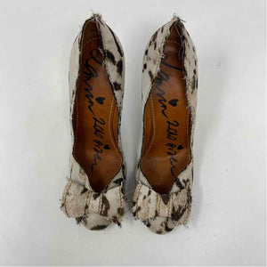 Pre-Owned Vero Cuoio Leopard Fabric Shoe Size 7 Designer Shoes