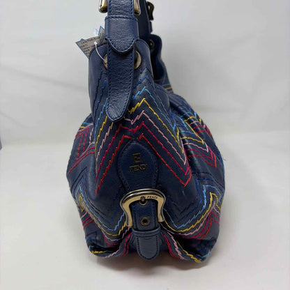 Pre-Owned Fendi Navy Leather Designer Handbag