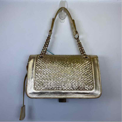 Pre-Owned Jimmy Choo Gold Leather Designer Handbag