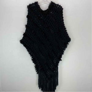 Pre-Owned Size One Size Boutique Black Poncho