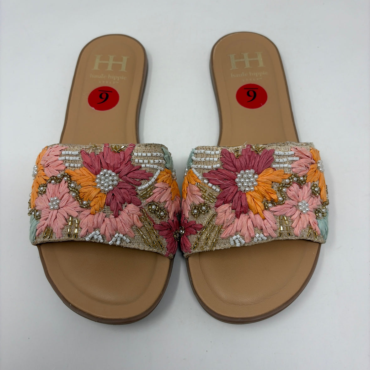 Pre-Owned Shoe Size 6 Haute Hippie Pink Multi Sandals