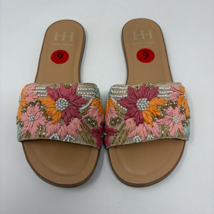 Pre-Owned Shoe Size 6 Haute Hippie Pink Multi Sandals