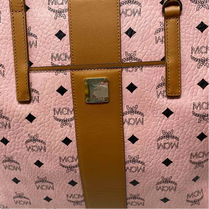 Pre-Owned MCM Pink Leather Designer Handbag
