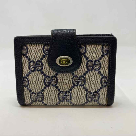 Pre-Owned Gucci Navy Canvas Designer Wallet