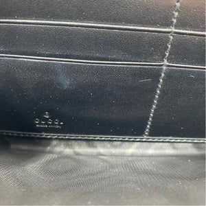 Pre-Owned Gucci Black Leather Designer Wallet