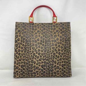 Pre-Owned Fendi Cheetah Canvas Designer Handbag