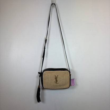 Pre-Owned Saint Laurent Tan Woven Designer Handbag