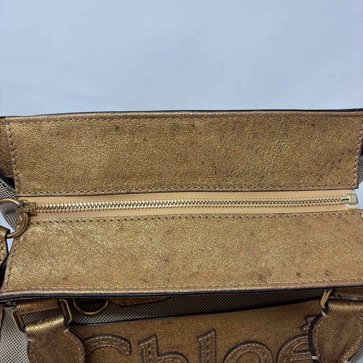 Pre-Owned Chloe Beige Canvas Designer Handbag
