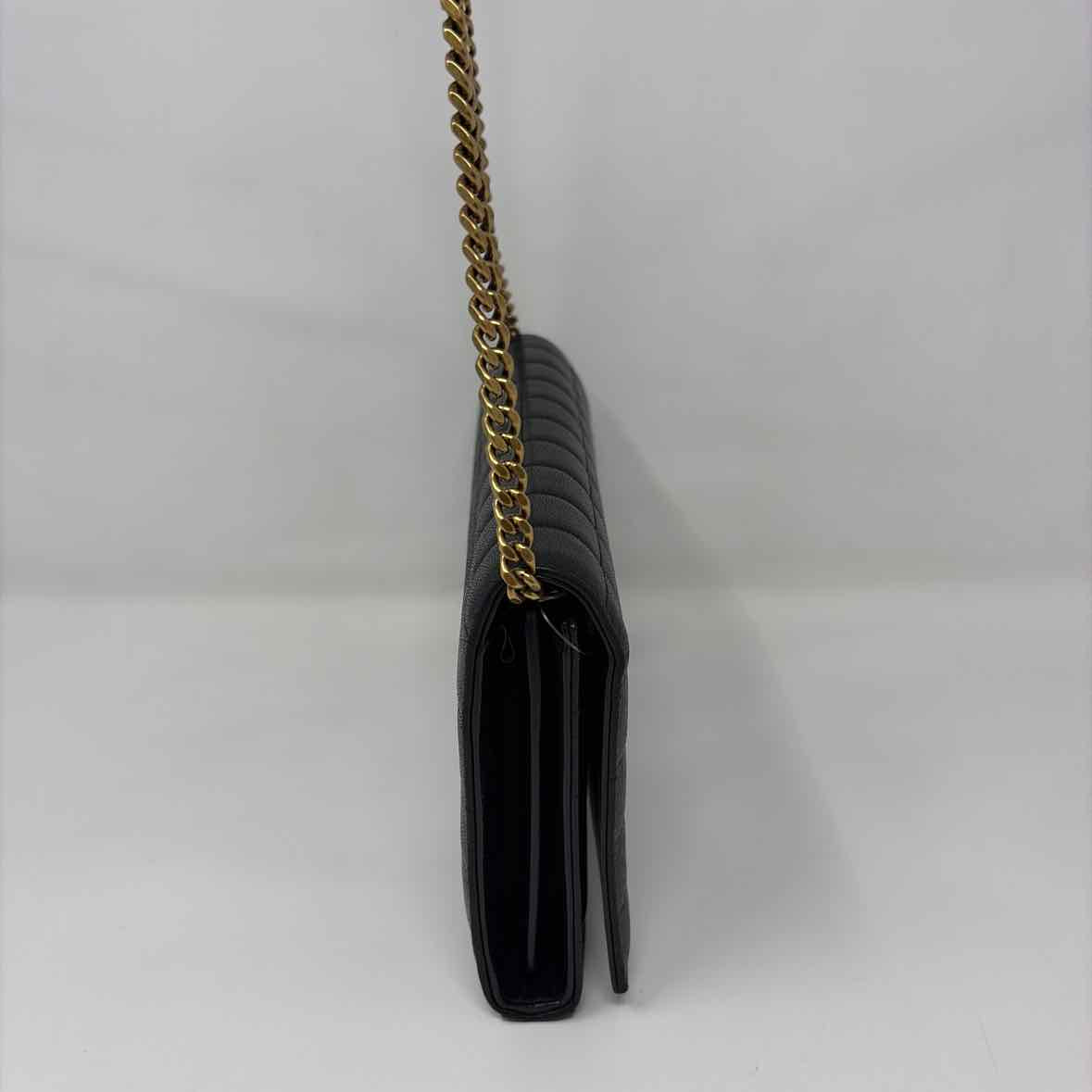 Pre-Owned Saint Laurent Black Leather Designer Handbag