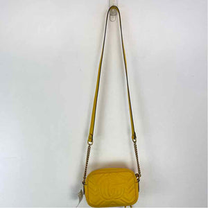 Pre-Owned Gucci Yellow Leather Designer Handbag