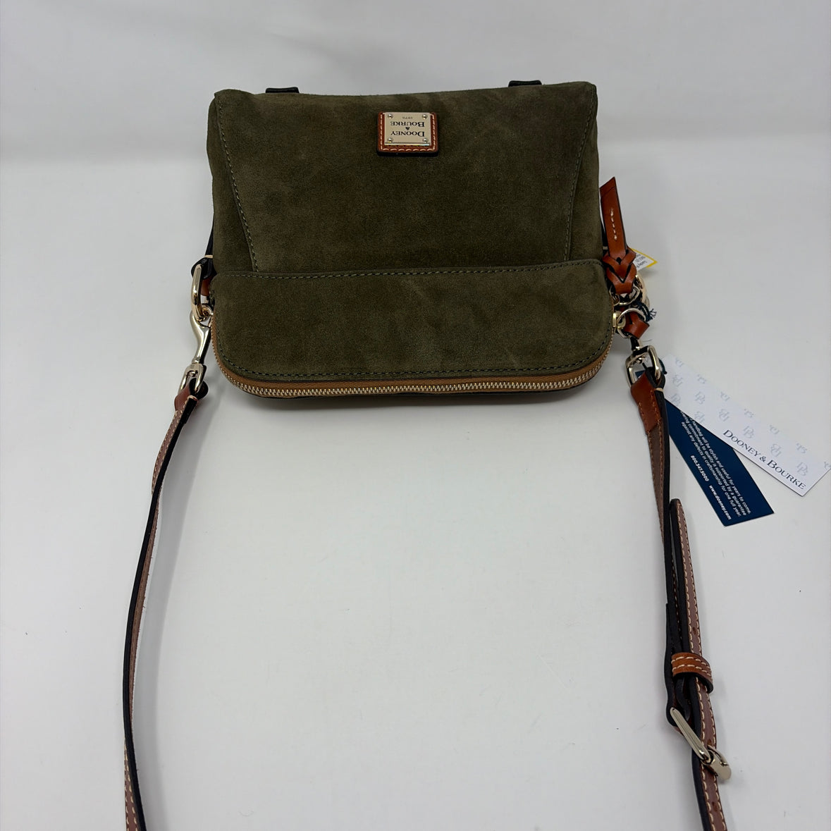 Pre-Owned Dooney & Bourke Green Suede Handbag