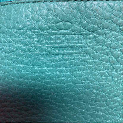 Pre-Owned Valentino Turqouise Leather Designer Handbag