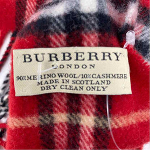 Pre-Owned Burberry Buffalo Check Wool Designer Scarf