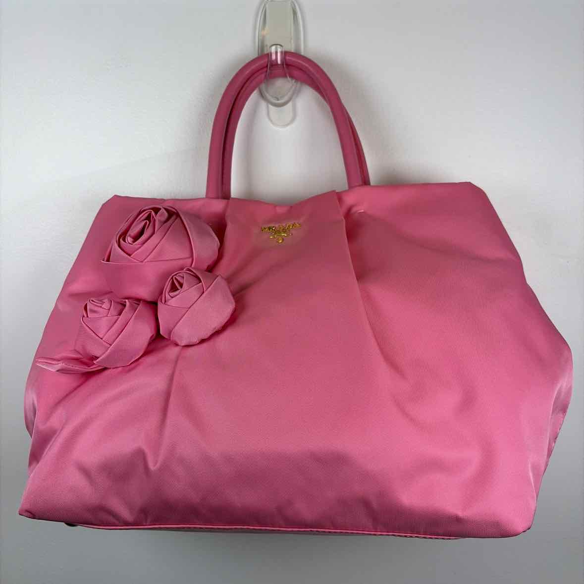 Pre-Owned Prada Pink Nylon Designer Handbag