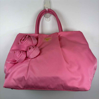 Pre-Owned Prada Pink Nylon Designer Handbag