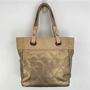 Pre-Owned Chanel Gold Leather Designer Handbag