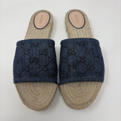 Pre-Owned Gucci Denim Denim Shoe Size 9.5 Designer Shoes