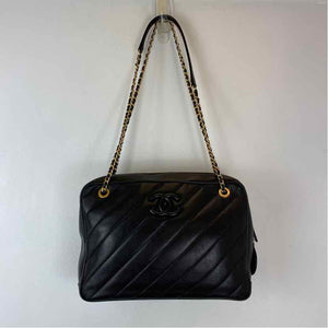 Pre-Owned Chanel Black Leather Designer Handbag