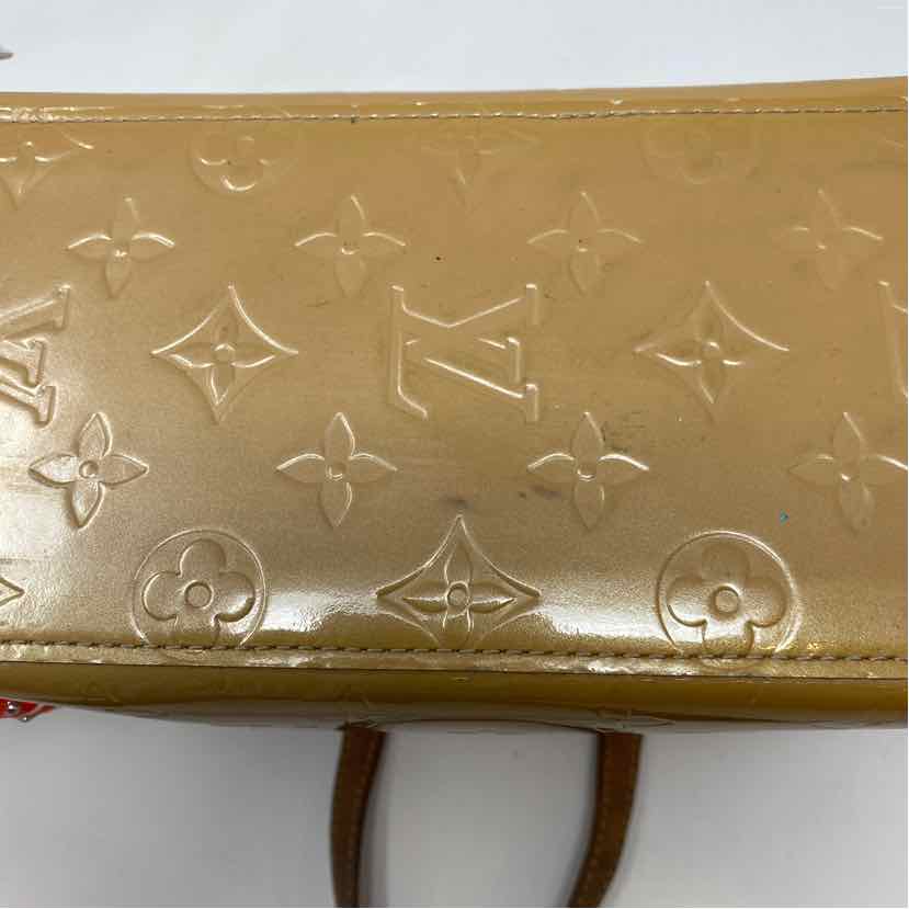 Pre-Owned Louis Vuitton Tan Patent Designer Handbag