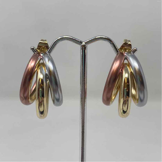 Tri Metal Metal Earrings