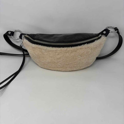 Pre-Owned Rebecca Minkoff Black/ Cream Shearling Handbag