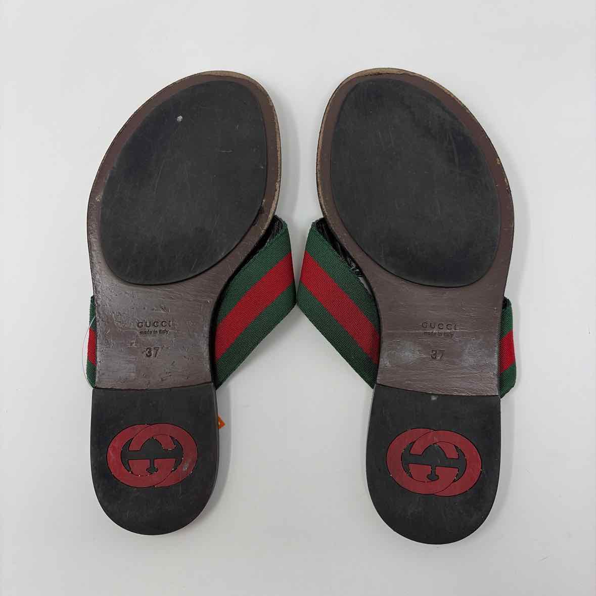 Pre-Owned Gucci Monogram Canvas Shoe Size 6.5 Designer Shoes