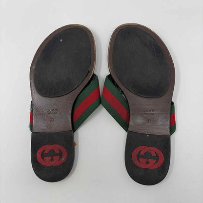 Pre-Owned Gucci Monogram Canvas Shoe Size 6.5 Designer Shoes