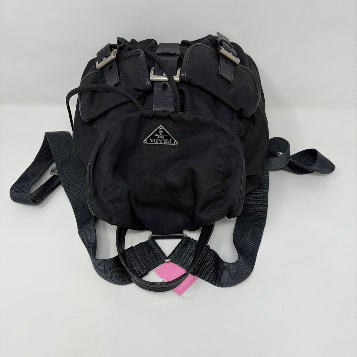 Pre-Owned Prada Black Nylon Designer Handbag
