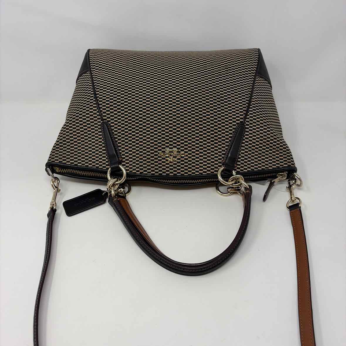 Pre-Owned Coach Black/Brown Fabric Handbag