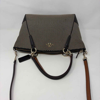 Pre-Owned Coach Black/Brown Fabric Handbag
