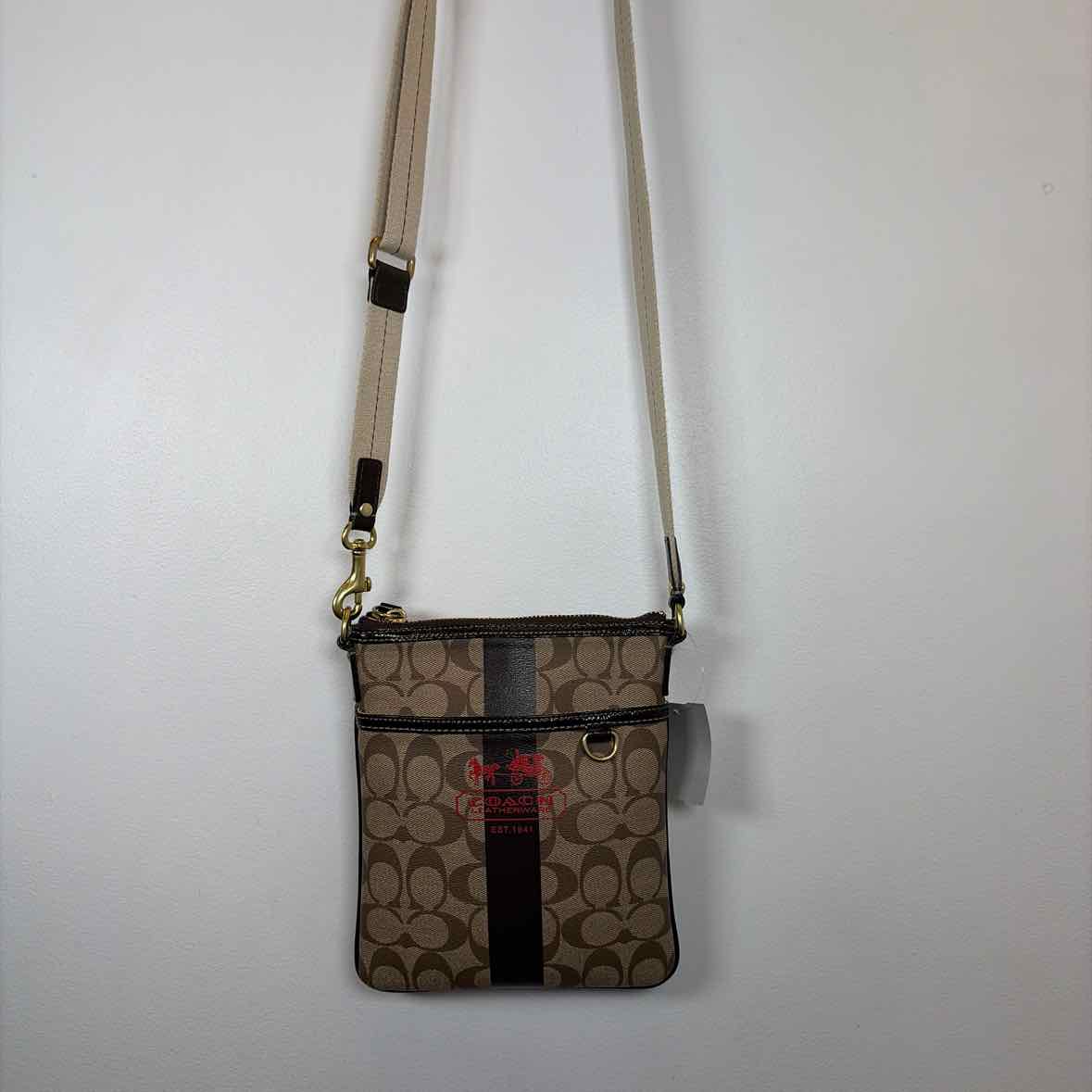 Pre-Owned Coach Brown Coated Canvas Handbag