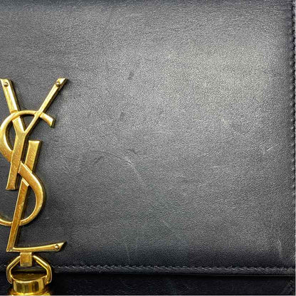 Pre-Owned Saint Laurent Black Leather Designer Handbag