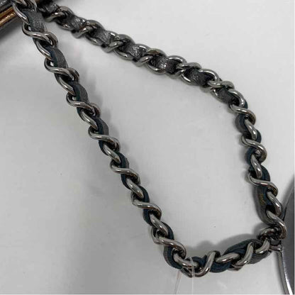 Pre-Owned Chanel Gunmetal Leather Designer Handbag