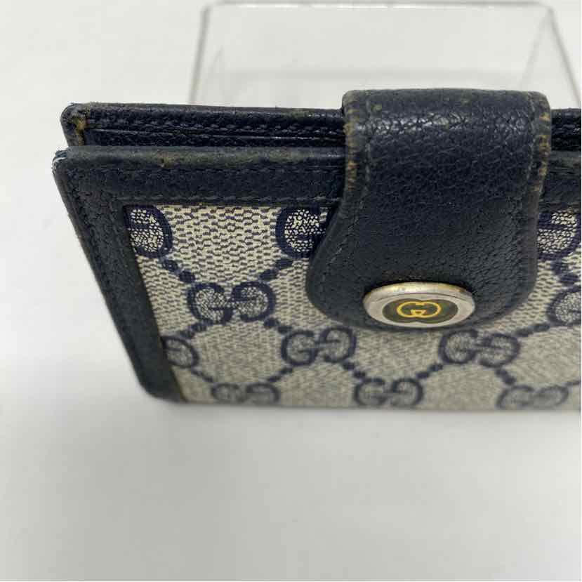 Pre-Owned Gucci Navy Canvas Designer Wallet