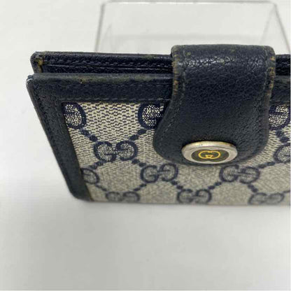Pre-Owned Gucci Navy Canvas Designer Wallet
