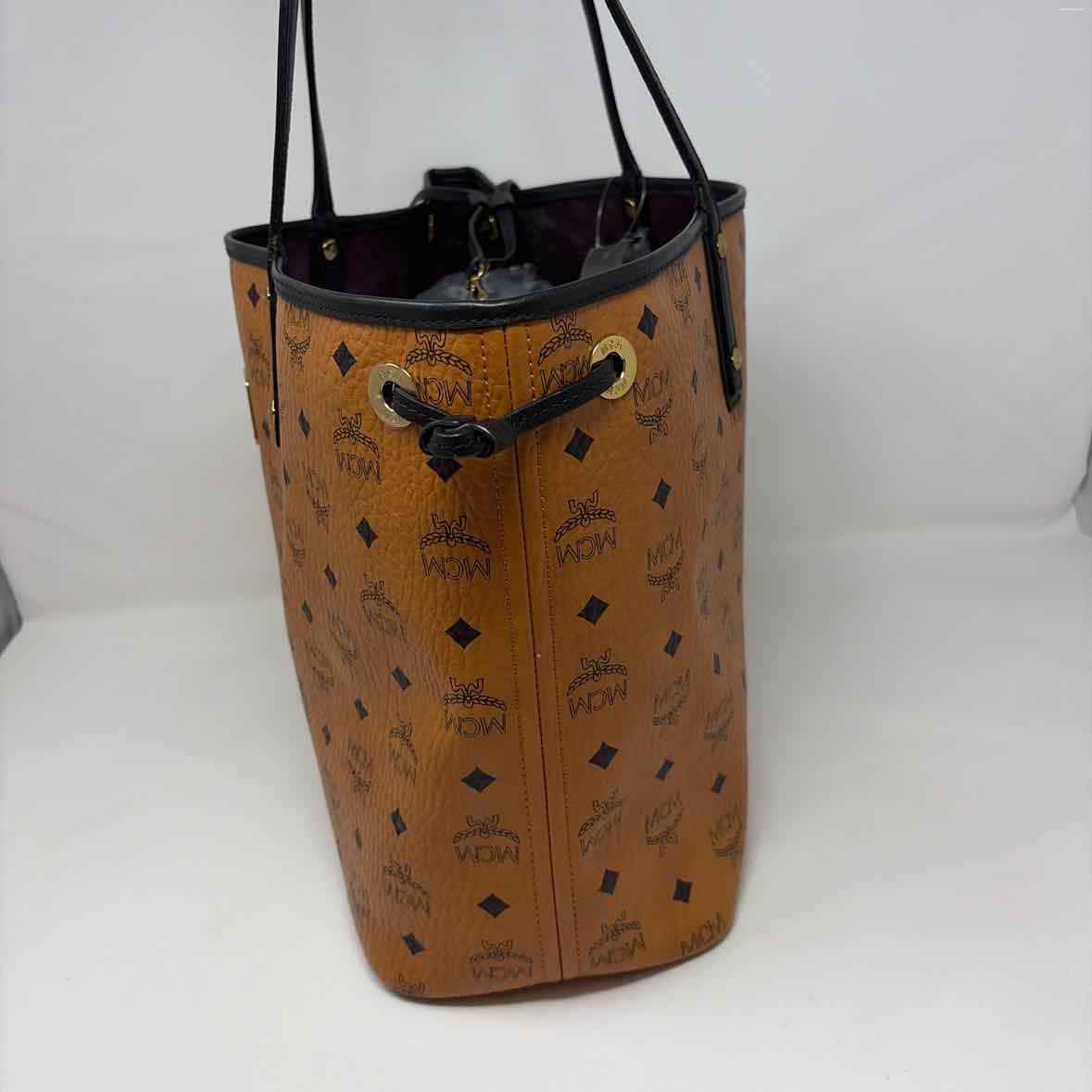 Pre-Owned MCM Cognac Leather Designer Handbag