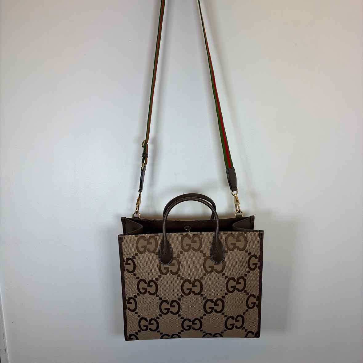 Pre-Owned Gucci Monogram Canvas Designer Handbag