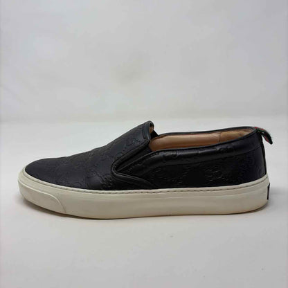 Pre-Owned Gucci Black Leather Shoe Size 7.5 Designer Shoes