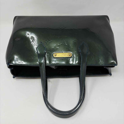 Pre-Owned Louis Vuitton Green Patent Designer Handbag