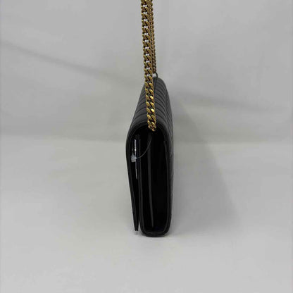 Pre-Owned Saint Laurent Black Leather Designer Handbag