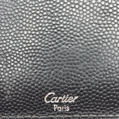 Pre-Owned Cartier Black Leather Designer Wallet