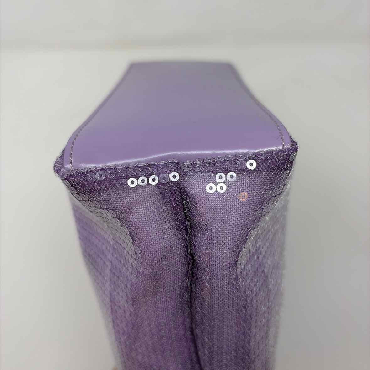 Pre-Owned Prada Purple Sequined Designer Handbag