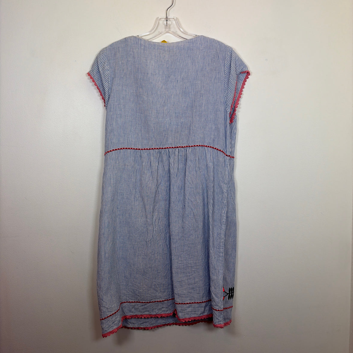 Pre-Owned Size 10/L Boden Blue Multi Casual Dress