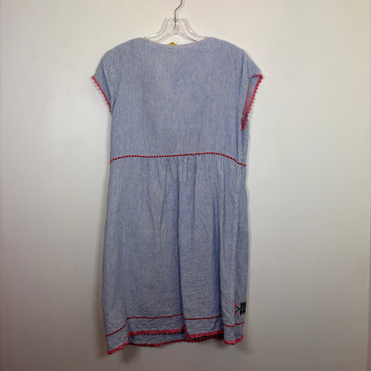 Pre-Owned Size 10/L Boden Blue Multi Casual Dress