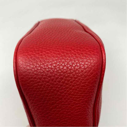 Pre-Owned Gucci Red Leather Designer Handbag