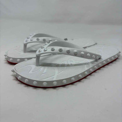Pre-Owned Christian Louboutin White Rubber Shoe Size 7.5 Designer Shoes