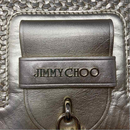Pre-Owned Jimmy Choo Gold Leather Designer Handbag