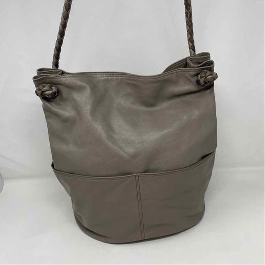 Pre-Owned Bottega Veneta Grey Leather Designer Handbag