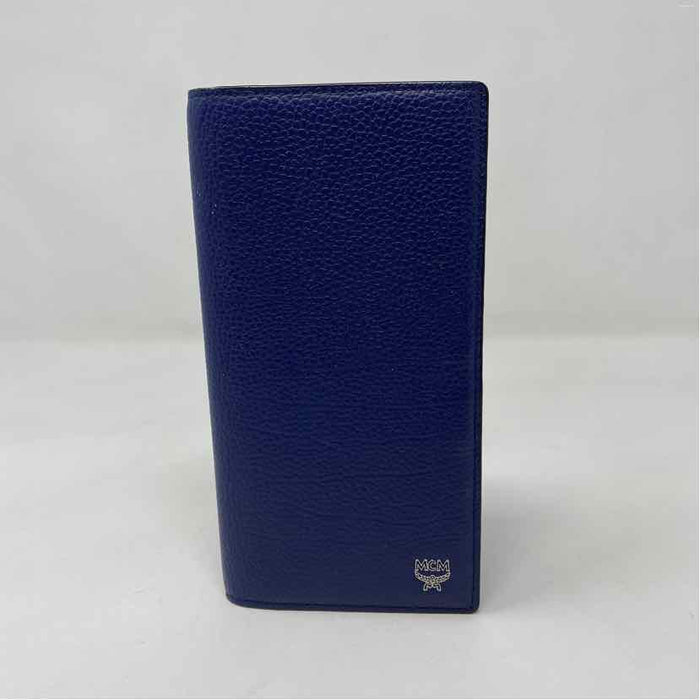 Pre-Owned MCM Navy Leather Designer Wallet
